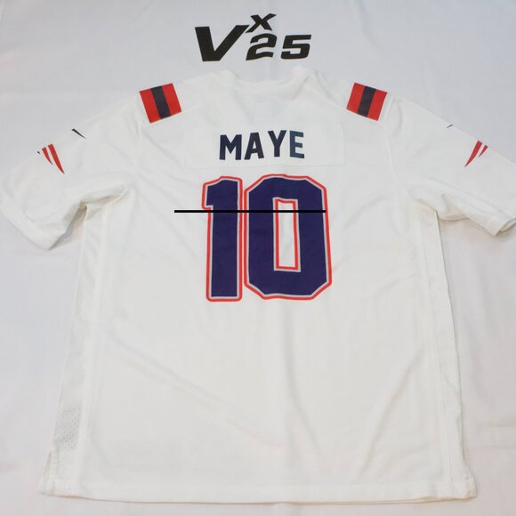 Drake Maye Patriots White Nike Jersey - Picture 5 of 7